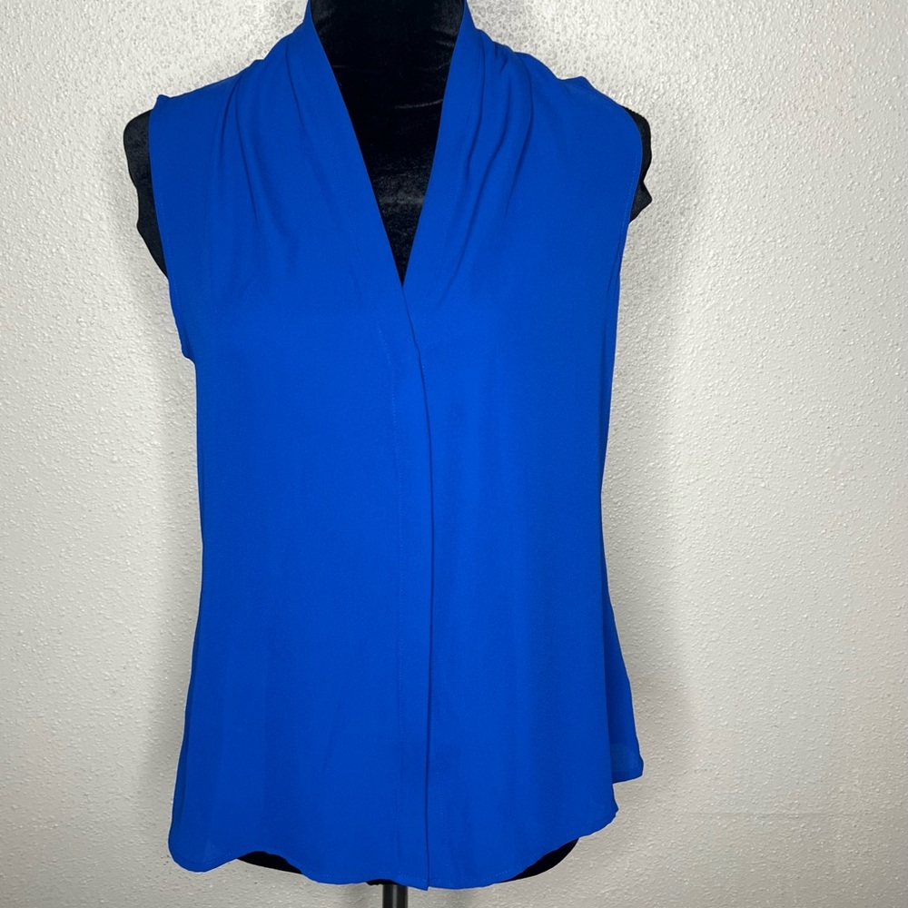 Banana Republic Royal Blue Sleeveless Blouse Sz 8